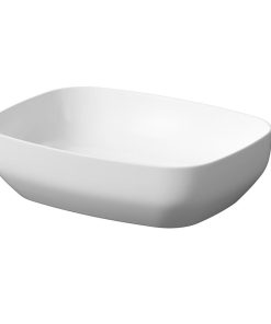 Lavoar pe blat alb mat 50 cm, dreptunghiular, Cersanit Larga