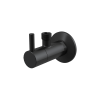 Robinet coltar rotund negru mat cu filtru 1 2  A 3 8   Alcadrain ARV001-BLACK