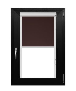 Rulou Textil , Casetat , Semiopac , Maro Brun , L 93 cm X H 100 cm