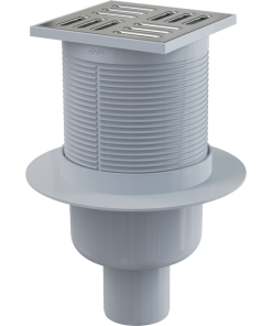 Sifon pardoseala cu gratar otel inoxidabil, 105x105 mm iesire verticala Alcadrain APV2