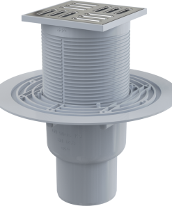 Sifon pardoseala cu gratar otel inoxidabil, 105x105 mm iesire verticala si guler izolatie APV2311