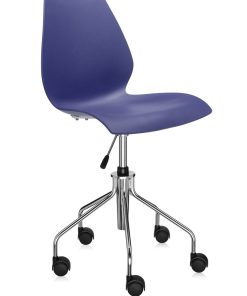 Scaun birou Kartell Maui design Vico Magistretti albastru navy