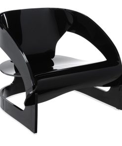 Fotoliu Kartell Joe Colombo design Joe Colombo negru mat