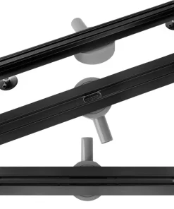 Rigola scurgere dus REA Neox Slim Pro 100 cm Negru Mat