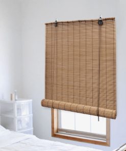 vidaXL Jaluzea tip rulou, maro, 150 x 160 cm, bambus