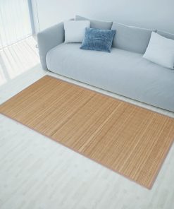 Covor dreptunghiular din bambus natural, 80 x 300 cm