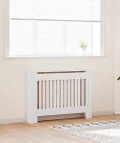 Mască de calorifer încălzire, dulap radiator, alb, 112 cm, MDF