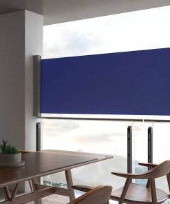 vidaXL Copertină laterală retractabilă terasă, albastru, 100x300 cm