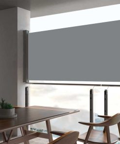 vidaXL Copertină laterală retractabilă de terasă, gri, 80 x 300 cm