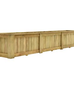 vidaXL Jardinieră înaltă, 291 x 50 x 50 cm, lemn de pin tratat
