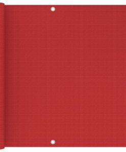 vidaXL Paravan de balcon, roșu, 90 x 500 cm, HDPE