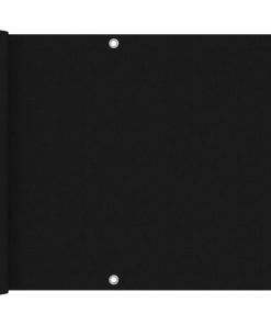 vidaXL Paravan de balcon, negru, 75 x 500 cm, țesătură oxford