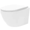 Vas wc suspendat Rea Carlo Mini Tornado Rimless Flat Pro Alb Lucios
