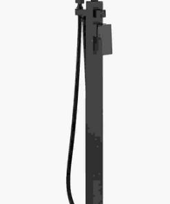 Baterie cada cu montaj pe pardoseala Besco Modern I negru mat