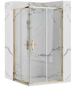 Cabina de dus Rea City 80x100 cm Auriu Lucios