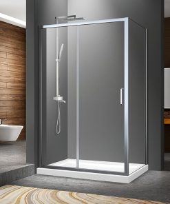Cabina dus dreptunghiulara crom 120x90 cm Mediterraneo Iris