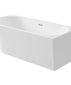 Cada baie freestanding Deante Silia, 160 x 75 cm, lipita de perete, orientare dreapta, alb lucios