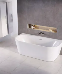 Cada baie freestanding, lipita de perete, 170 x 80 cm, Foglia Mara