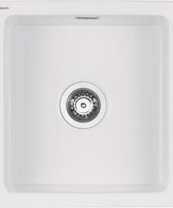 Chiuveta bucatarie din ceramica, culoare alb mat, Deante Sabor