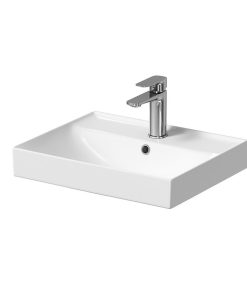 Lavoar suspendat alb 50 cm, dreptunghiular, Cersanit Larga