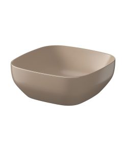 Lavoar pe blat maro mat 38 cm, patrat, Cersanit Larga