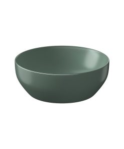 Lavoar pe blat verde mat 40 cm, rotund, Cersanit Larga