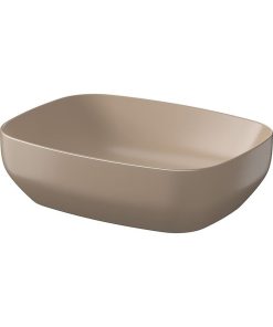 Lavoar pe blat maro mat 50 cm, dreptunghiular, Cersanit Larga