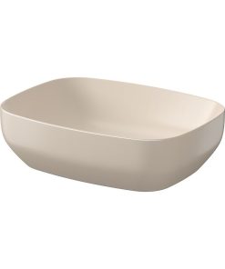 Lavoar pe blat bej mat 50 cm, dreptunghiular, Cersanit Larga