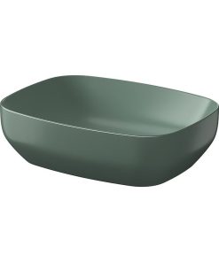 Lavoar pe blat verde mat 50 cm, dreptunghiular, Cersanit Larga