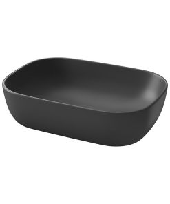 Lavoar pe blat antracit mat 50 cm, dreptunghiular, Cersanit Moduo