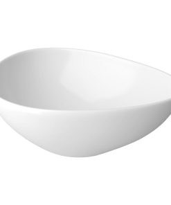 Lavoar pe blat alb lucios 45 cm, asimetric, Cersanit Moduo
