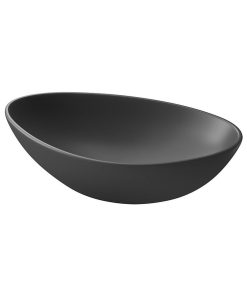 Lavoar pe blat antracit mat 55 cm, asimetric, Cersanit Moduo
