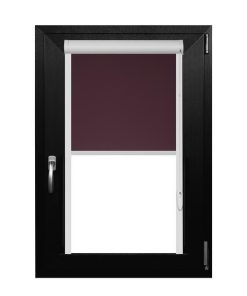 Rulou Textil , Casetat , Semiopac , Mov Inchis , L 91 cm X H 120 cm