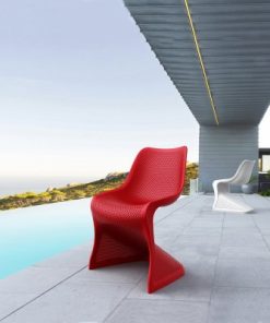 Alternative view of Scaun Bloom, rosu