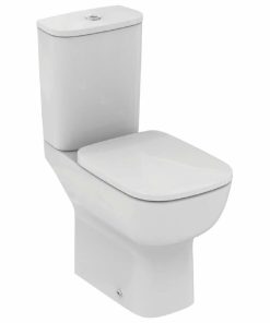 Vas wc pe pardoseala pentru rezervor asezat Ideal Standard Esedra, evacuare laterala, alb - T283401