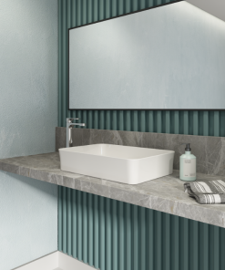 Lavoar baie Sorana, ceramic, alb, montaj pe blat