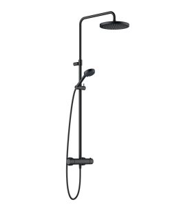 Coloana dus Kludi Logo THM Dual Shower System termostatic, negru mat - 6808239-00