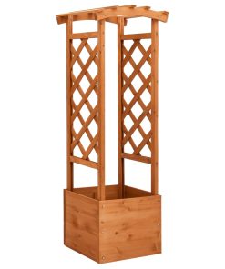 vidaXL Jardinieră cu spalier și arcadă, 49 x 39 x 130 cm, lemn de brad