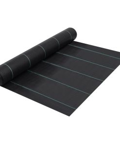 vidaXL Membrană antiburuieni & antirădăcini, negru, 2x25 m, PP