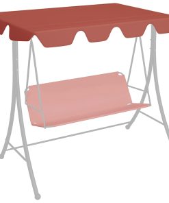 vidaXL Copertină de rezervă leagăn grădină cărămiziu 188/168x145/110cm