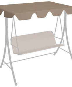 vidaXL Copertină de rezervă leagăn grădină gri taupe 188/168x145/110cm