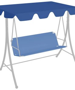 vidaXL Copertină de rezervă leagăn grădină albastru 188/168x145/110cm