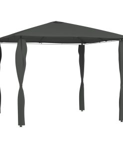 vidaXL Pavilion cu huse pentru stâlpi, antracit, 3x3x2,6 m, 160 g/m²