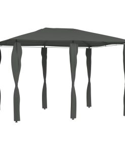 vidaXL Pavilion cu huse pentru stâlpi, antracit, 3x4x2,6 m, 160 g/m²