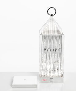 Lampa portabila de exterior Kartell Lantern design Fabio Novembre 1 2W LED transparent