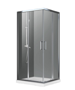 Cabina dus patrata crom 90x90 cm, Mediterraneo, Hector