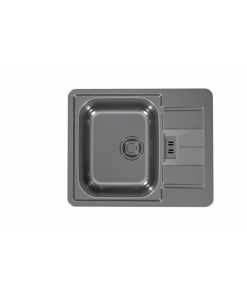 Chiuveta bucatarie inox, cu picurator, culoare antracit, Alveus Monarch Line 60