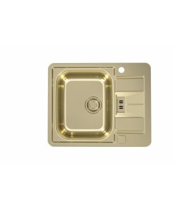 Chiuveta bucatarie inox, cu picurator, culoare aurie, Alveus Monarch Line 60