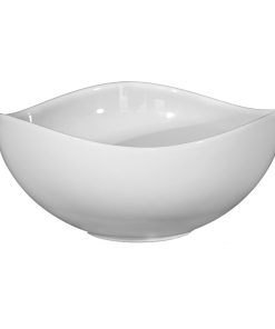 Lavoar pe blat alb lucios, asimetric, 38,5 cm, Fluminia Aloe