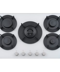 Plita gaz incorporabila Franke Maris Free by Dror FHMF 755 4G DC C cu 5 arzatoare 75x51cm gratare fonta Bianco